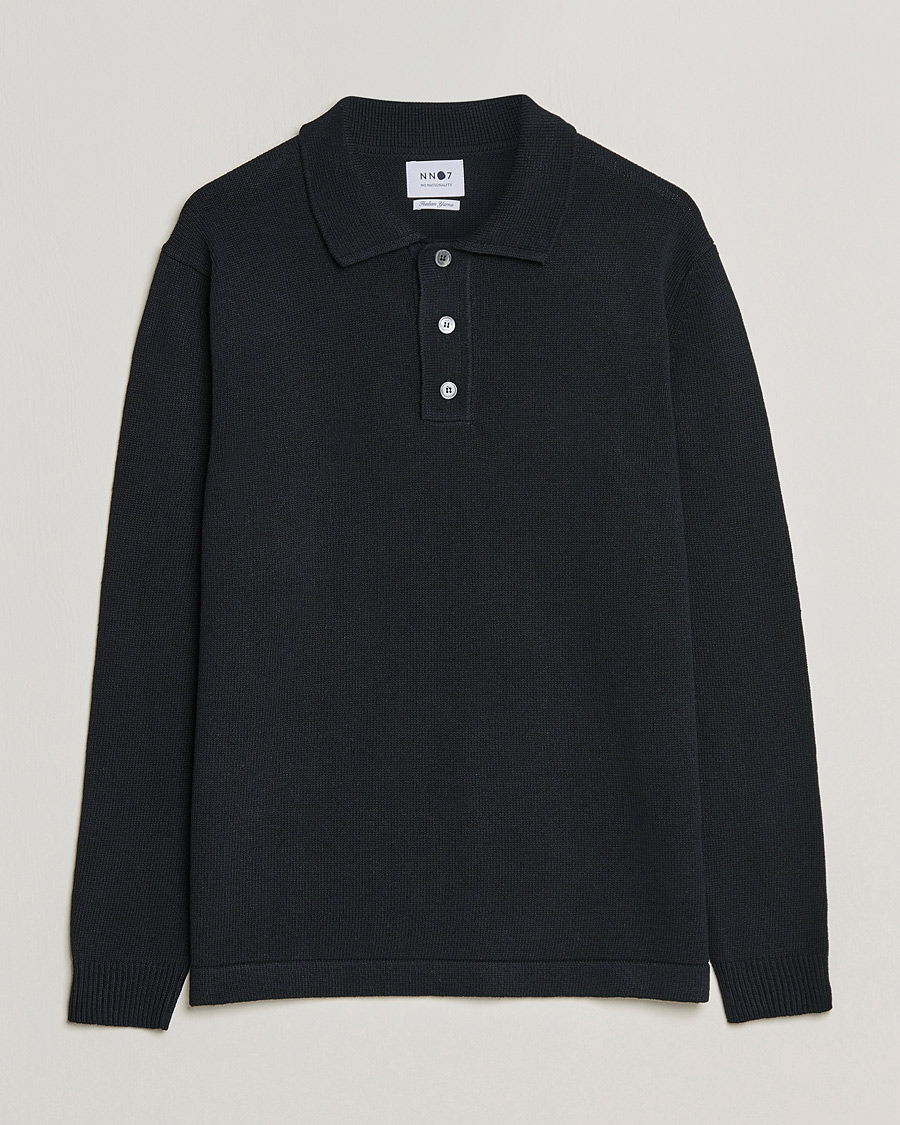 Uomini | Maglieria | NN07 | Vito Knitted Polo Black