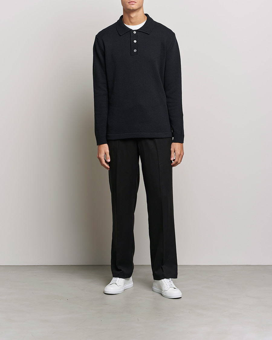 Uomini | Maglieria | NN07 | Vito Knitted Polo Black