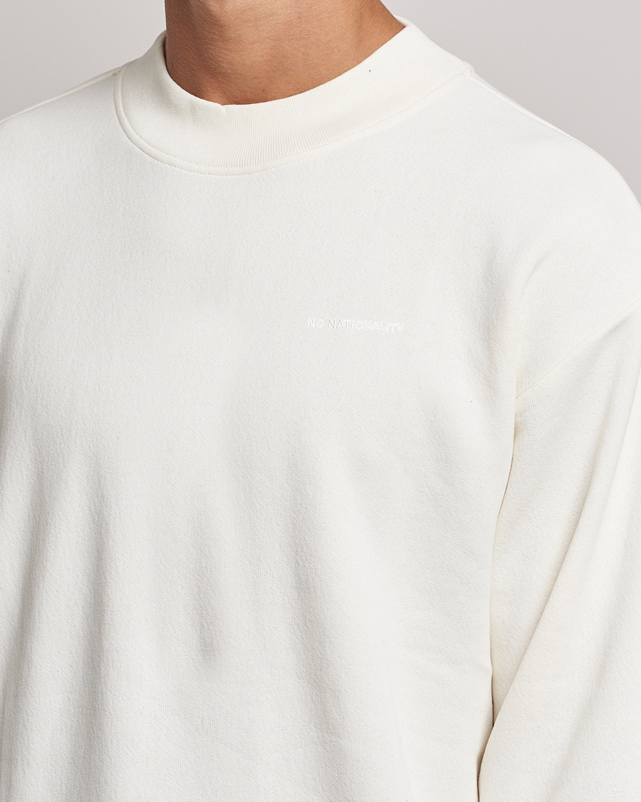 Uomini | Maglieria | NN07 | Briggs Mock Neck Sweater Ecru