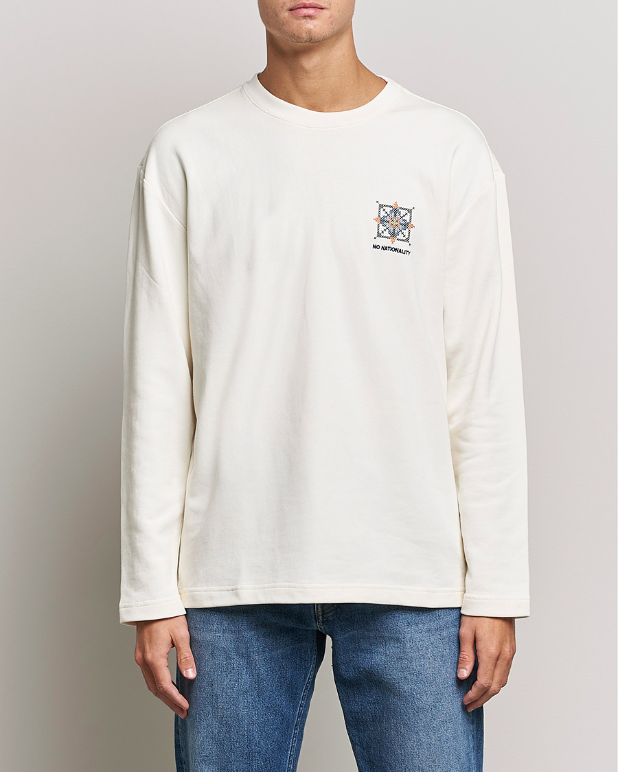 Uomini | T-shirt | NN07 | Alan Heavy Logo Long Sleeve T-Shirt Off White