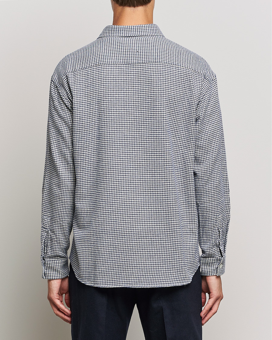 Uomini | Camicie | NN07 | Deon Houndstooth Shirt Blue/White