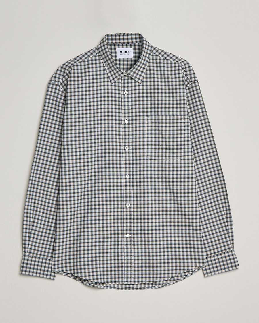 Uomini | Camicie | NN07 | Deon Cotton Checked Shirt Black/White