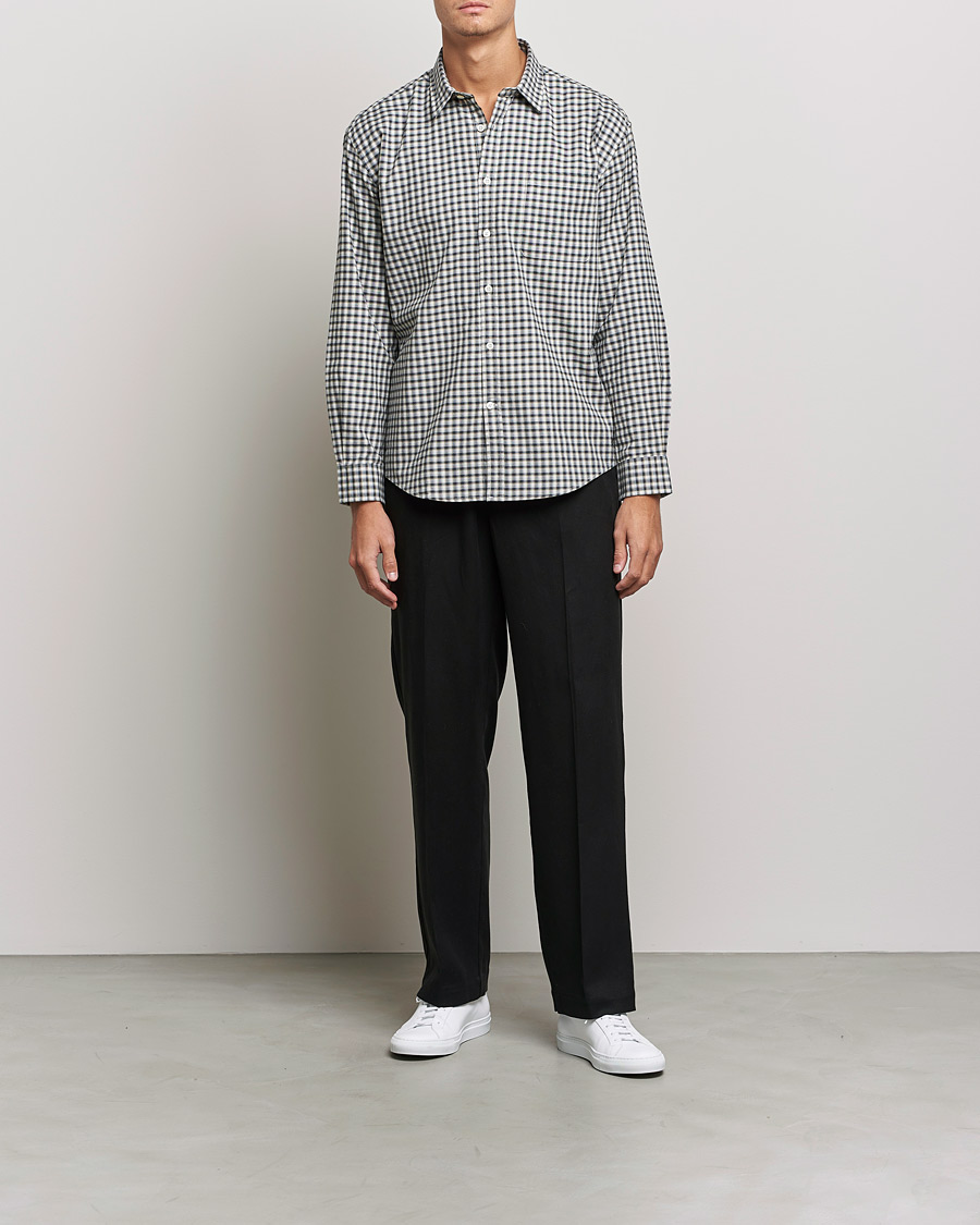 Uomini | Camicie | NN07 | Deon Cotton Checked Shirt Black/White