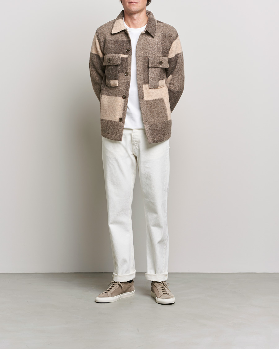 Uomini | Giacche | NN07 | Wilas Checked Shirt Jacket Camel