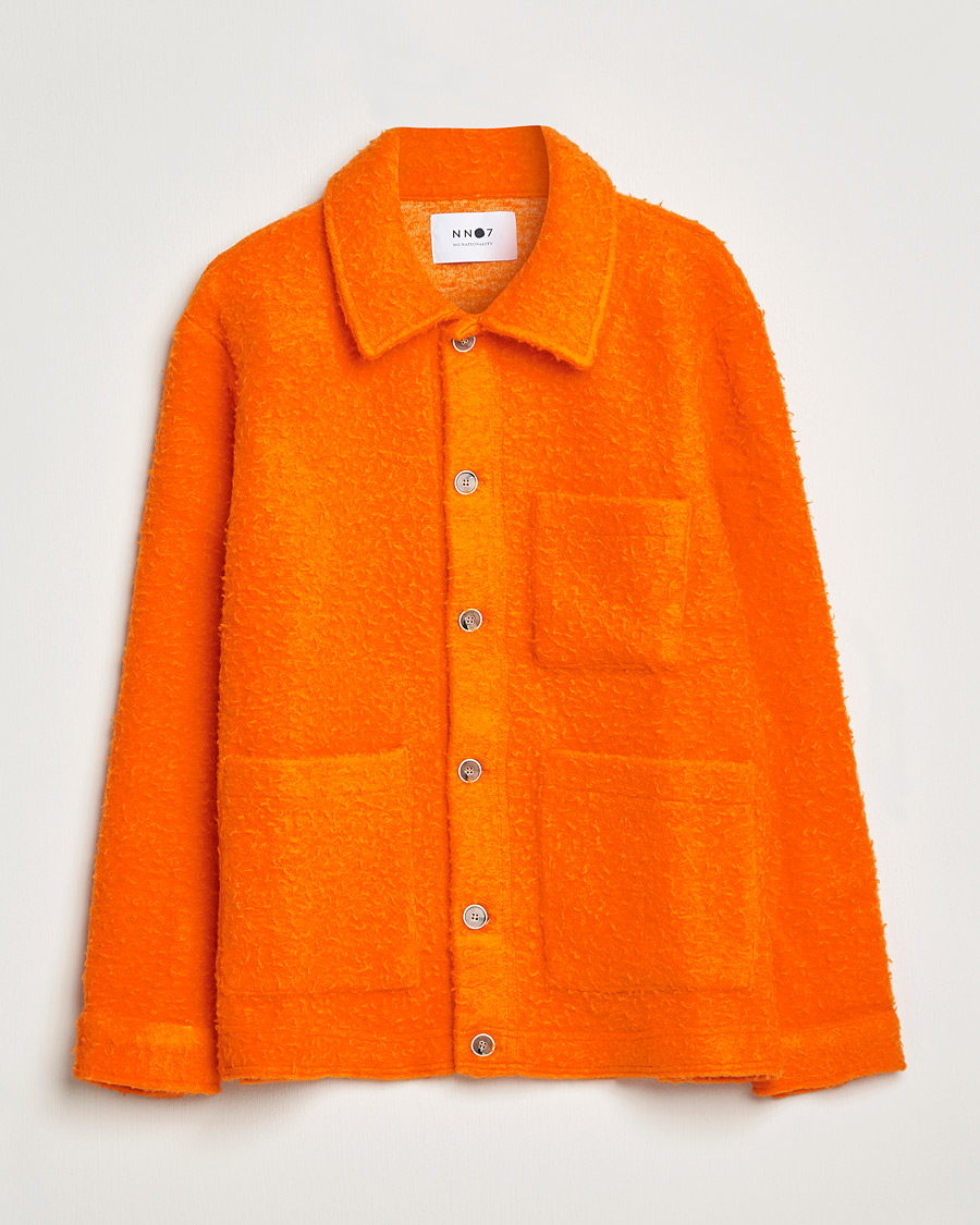 Uomini | Maglieria | NN07 | Olav Fleece Jacket Bright Orange