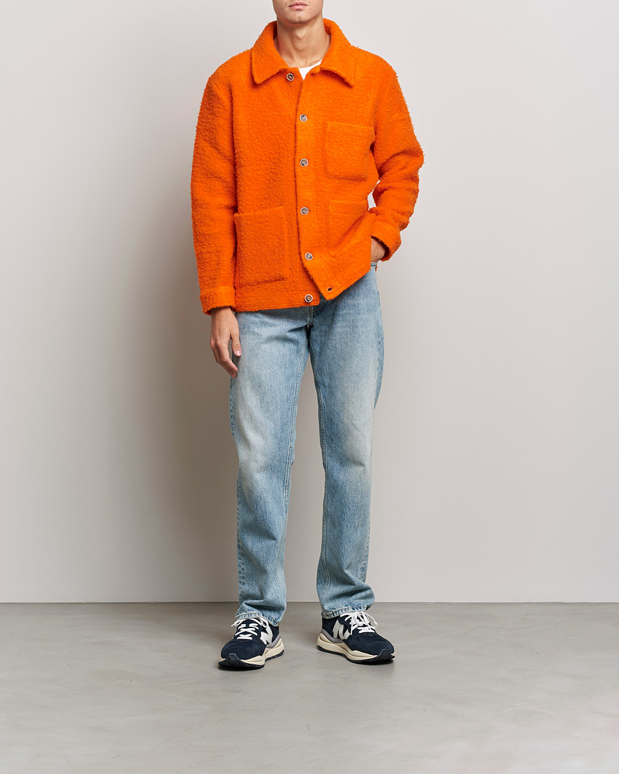 Uomini | Maglieria | NN07 | Olav Fleece Jacket Bright Orange
