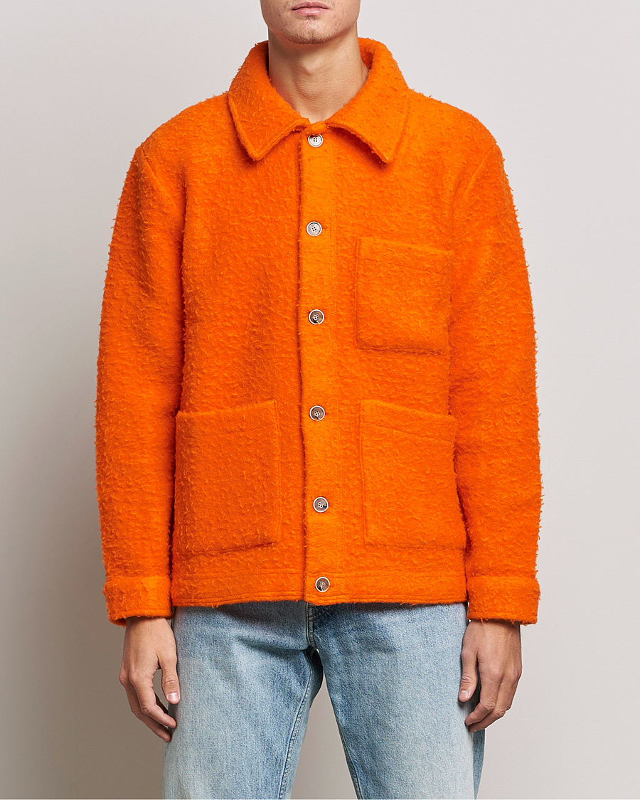 Uomini | Maglieria | NN07 | Olav Fleece Jacket Bright Orange