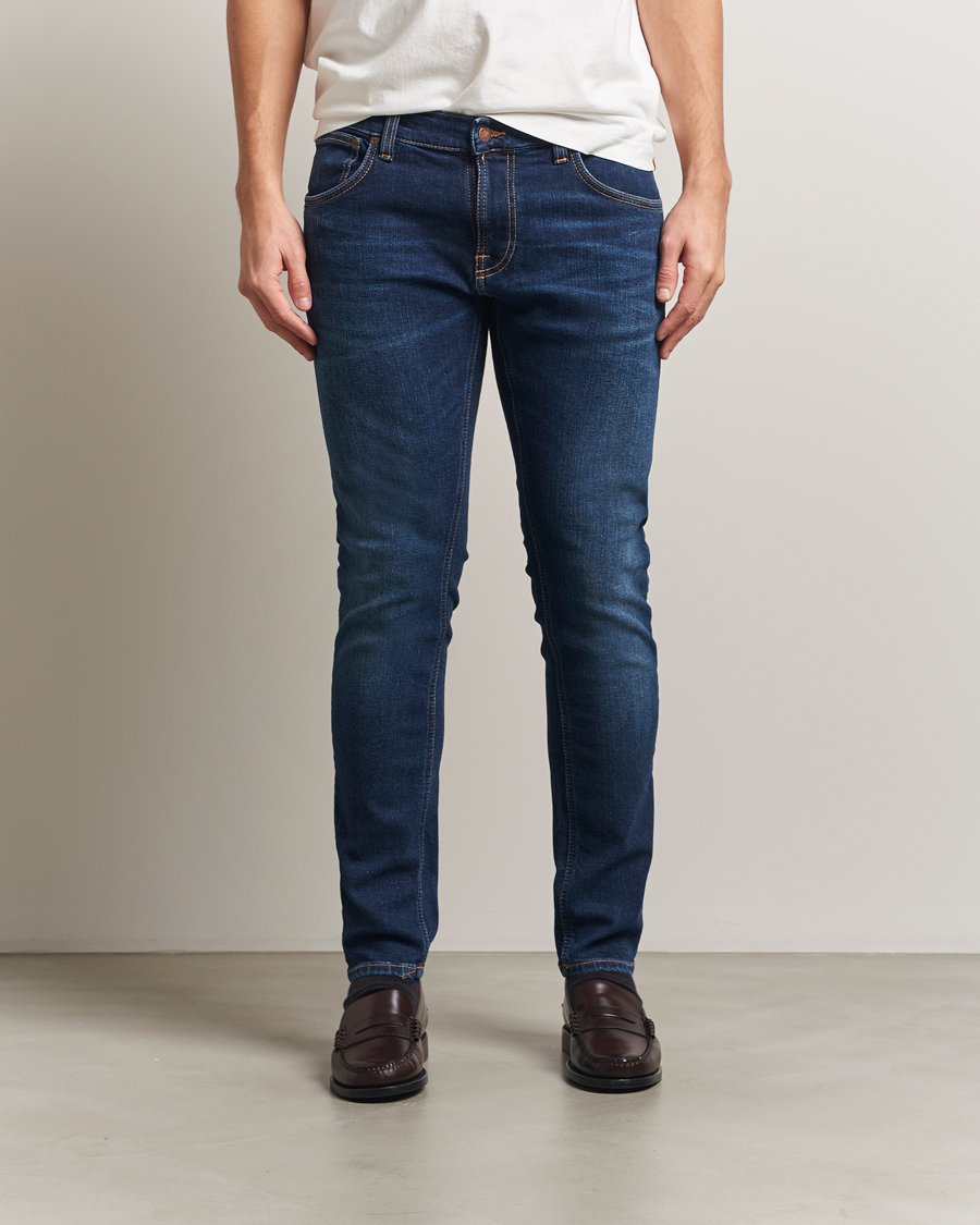 Uomini | Jeans | Nudie Jeans | Tight Terry Jeans Dark Steel