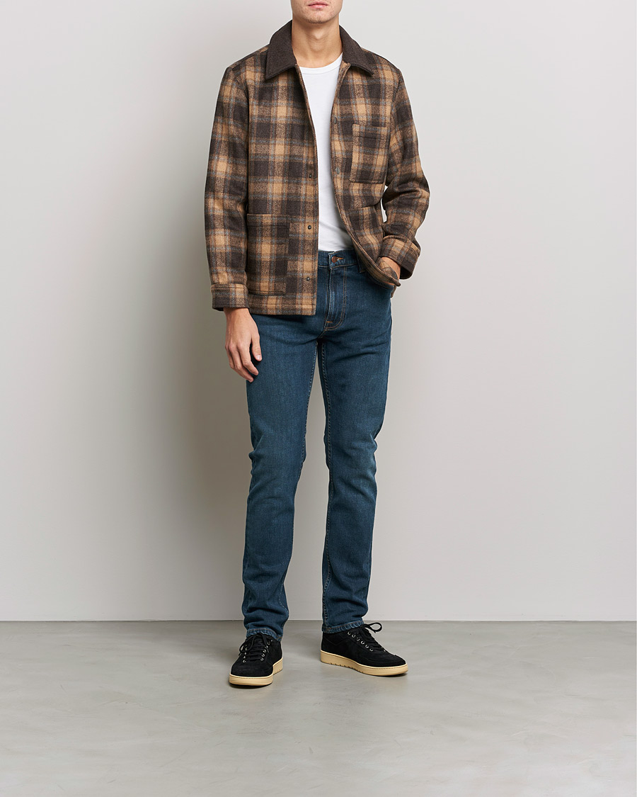 Uomini | Jeans | Nudie Jeans | Lean Dean Organic Jeans Blue Rock