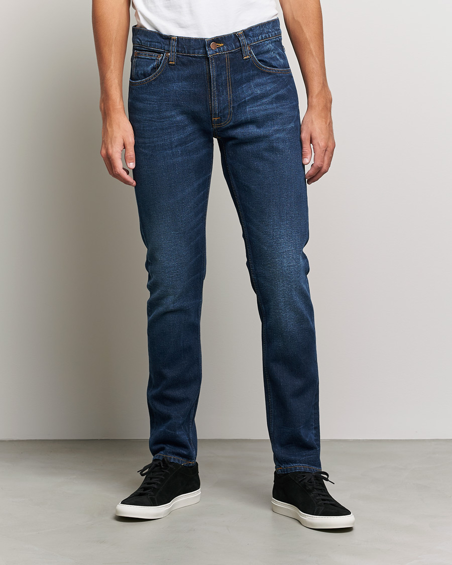 Uomini | Jeans | Nudie Jeans | Lean Dean Organic Jeans Blue Thunder