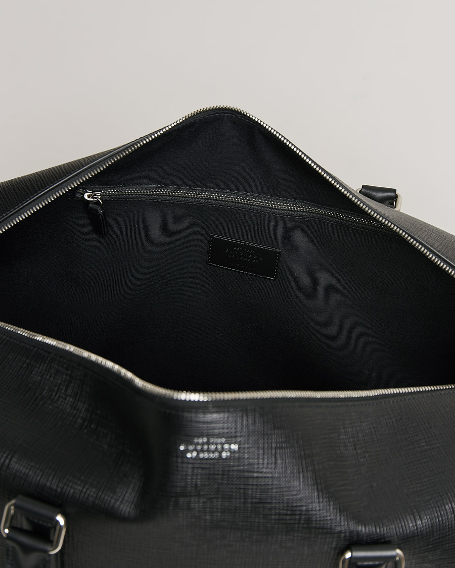 Uomini | Smythson Panama Leather Weekendbag Black | Smythson | Panama Leather Weekendbag Black