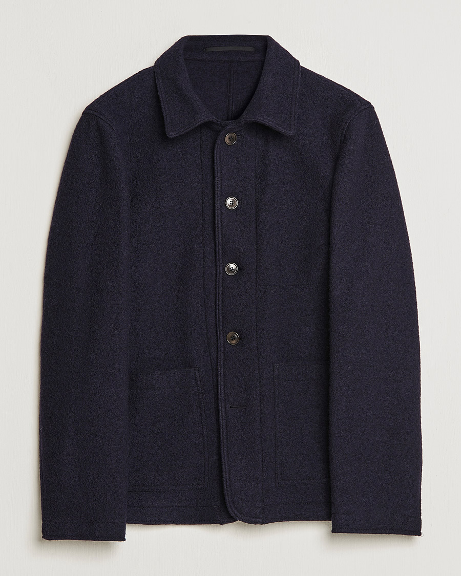 Uomini | Blazers | Tiger of Sweden | Gio Knitted Wool Blazer Light Ink