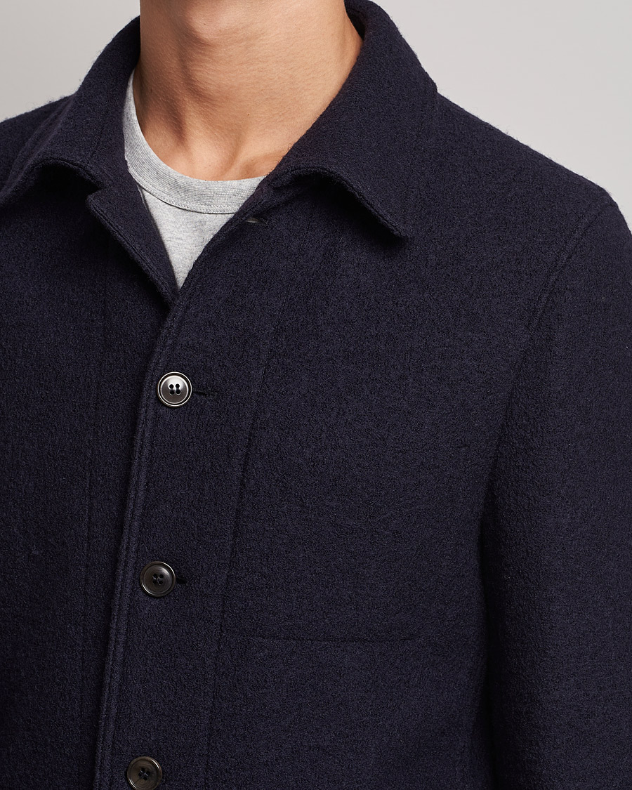 Uomini | Blazers | Tiger of Sweden | Gio Knitted Wool Blazer Light Ink