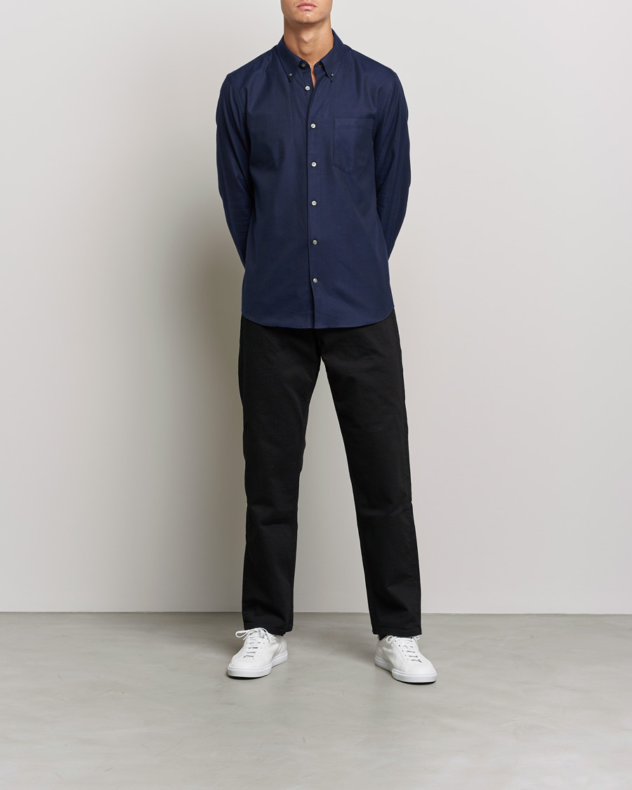 Uomini | Camicie | Tiger of Sweden | Sankt Cotton Shirt Light Ink