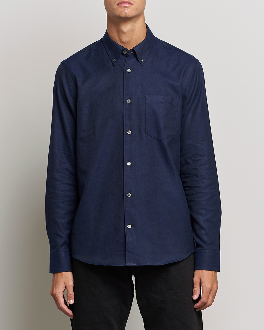 Uomini | Camicie | Tiger of Sweden | Sankt Cotton Shirt Light Ink
