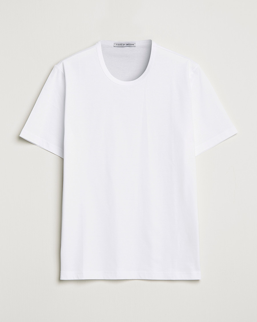 Uomini | T-shirt | Tiger of Sweden | Olaf Mercerized Cotton Tee Pure White