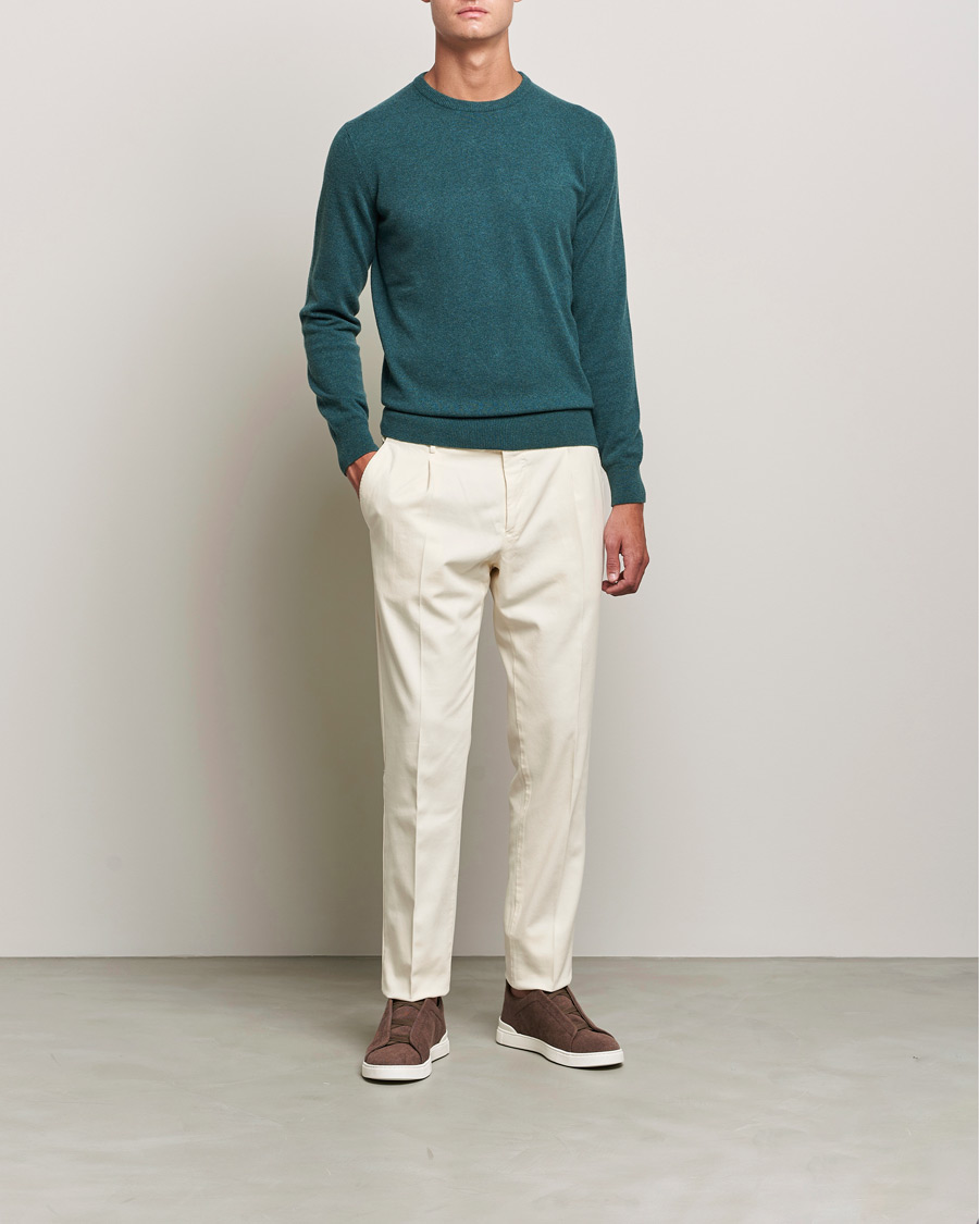 Uomini | Maglieria | Zegna | Oasi Cashmere Crew Neck Teal