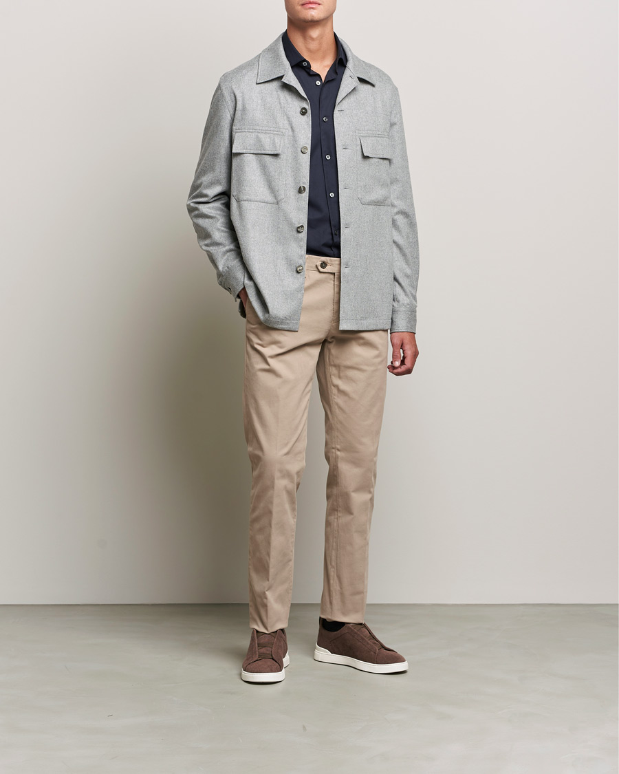 Uomini | Camicie | Zegna | Premium Cotton Shirt Navy