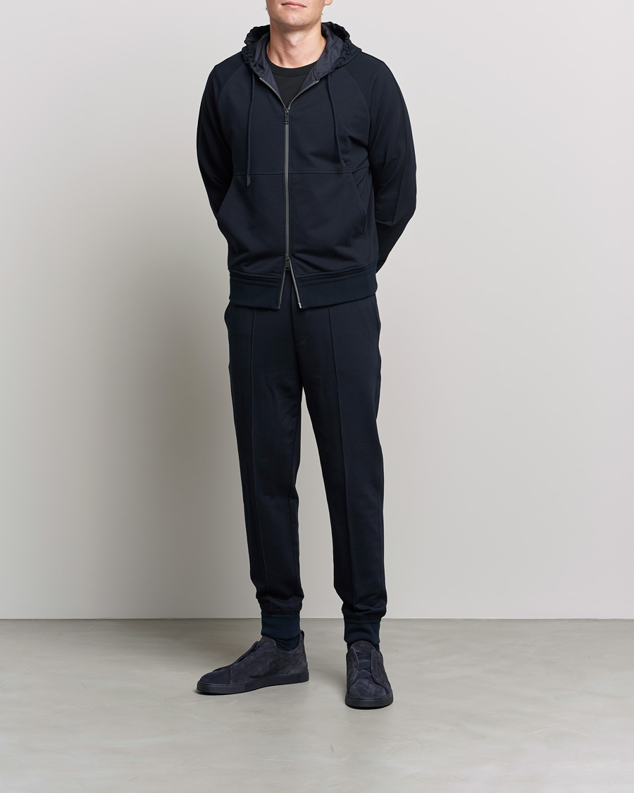 Uomini | Pantaloni | Zegna | Cotton Stretch Joggers Navy