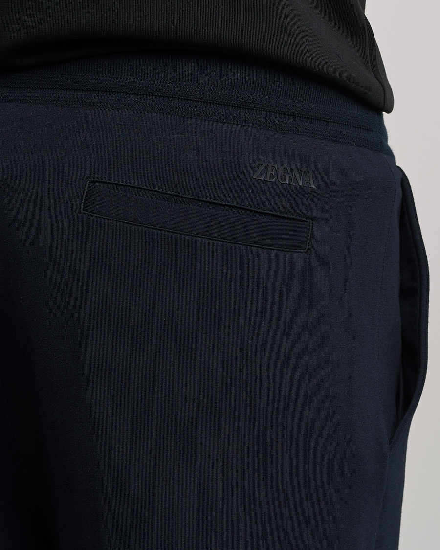 Uomini | Pantaloni | Zegna | Cotton Stretch Joggers Navy