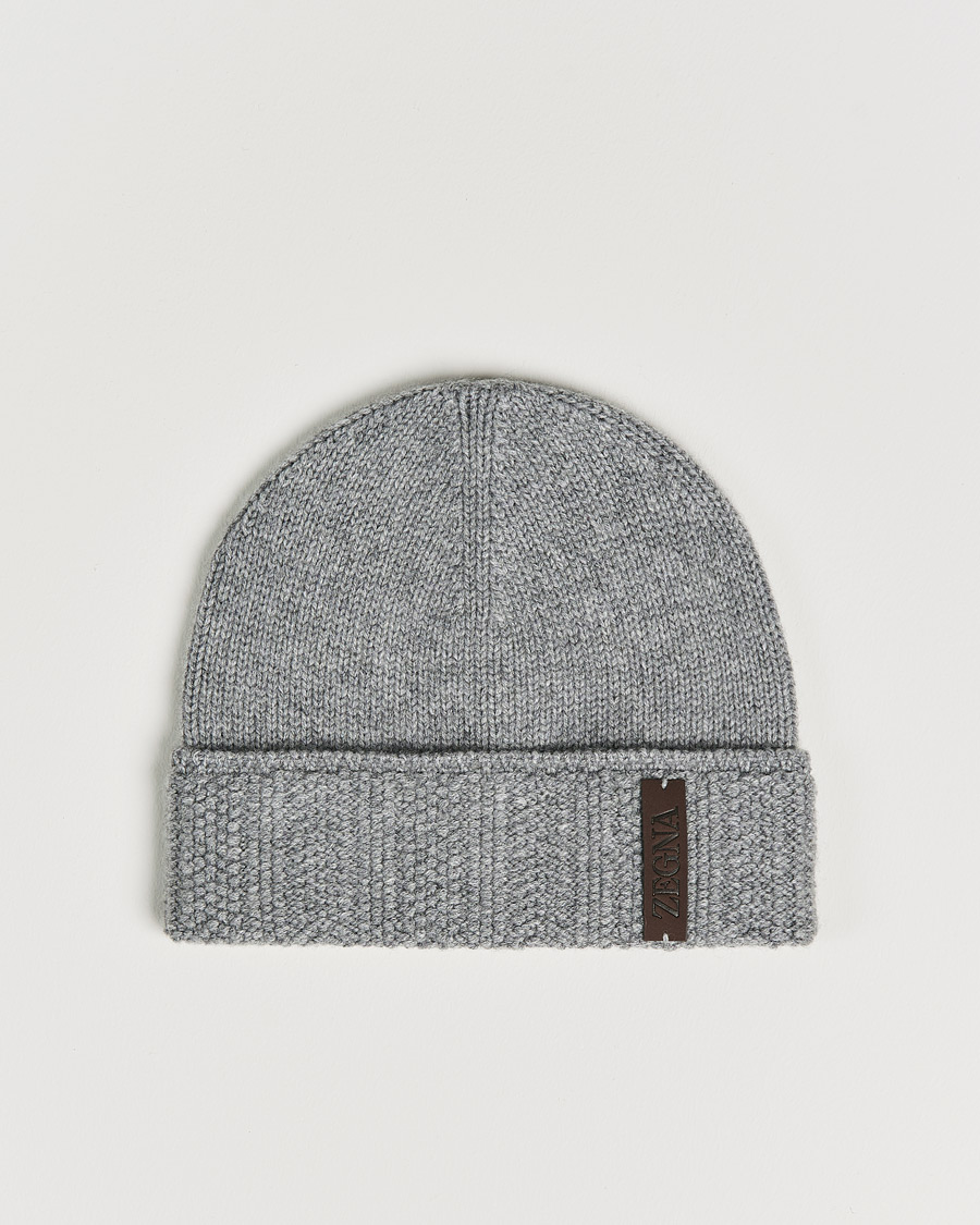 Uomini | Zegna Cashmere Beanie Light Grey | Zegna | Cashmere Beanie Light Grey
