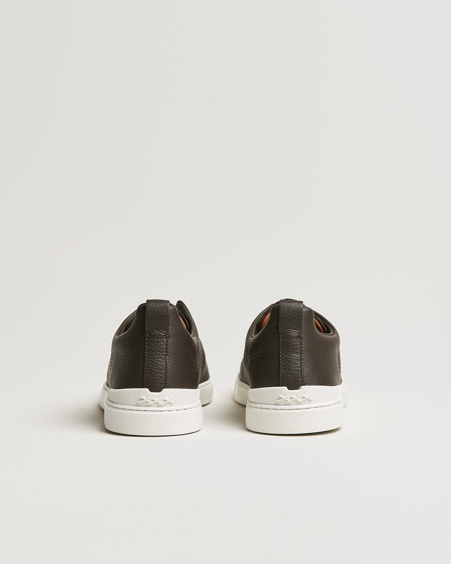 Uomini | Zegna Triple Stitch Sneaker Dark Brown Calf | Zegna | Triple Stitch Sneaker Dark Brown Calf