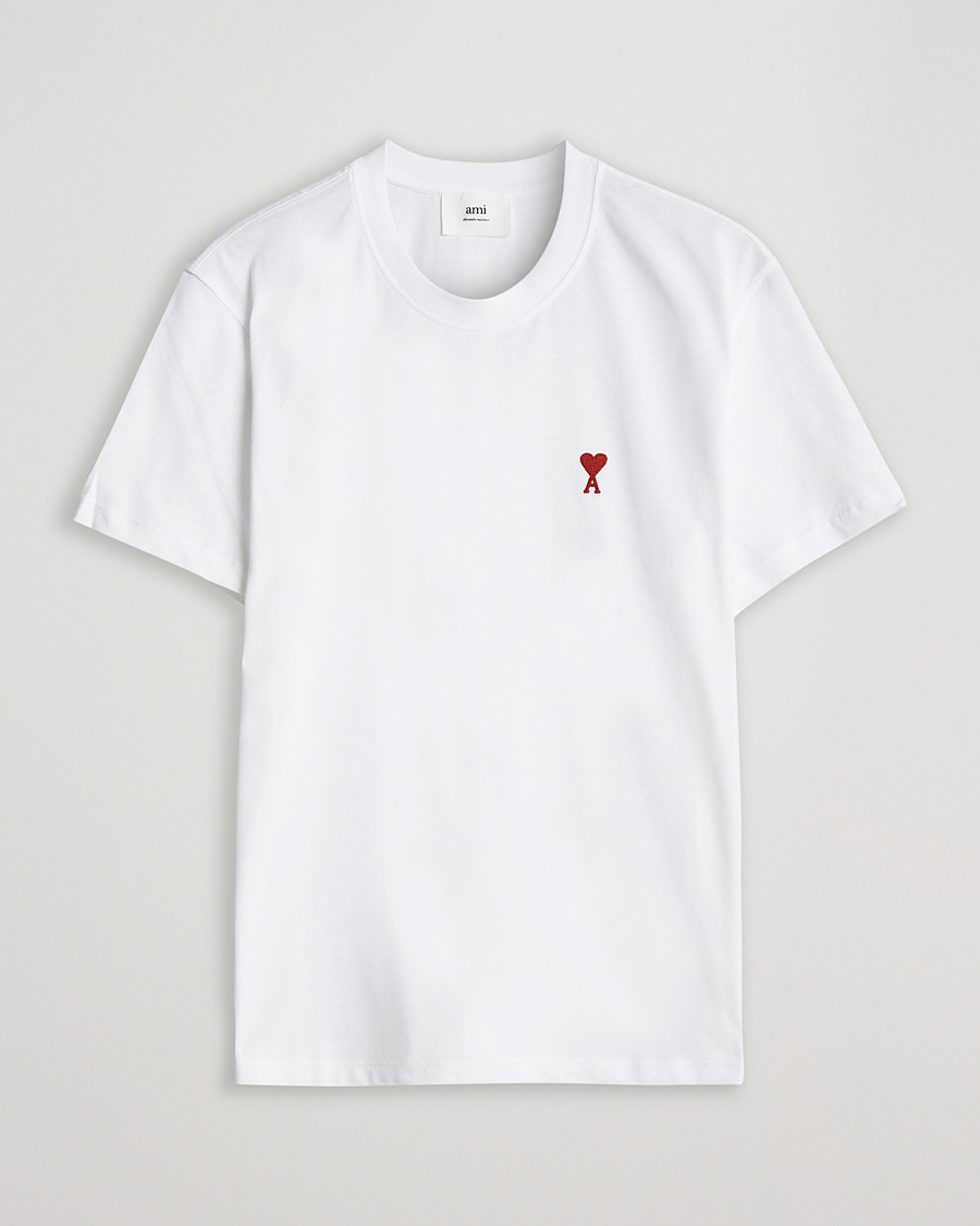 Uomini | T-shirt | AMI | Heart Logo T-Shirt White