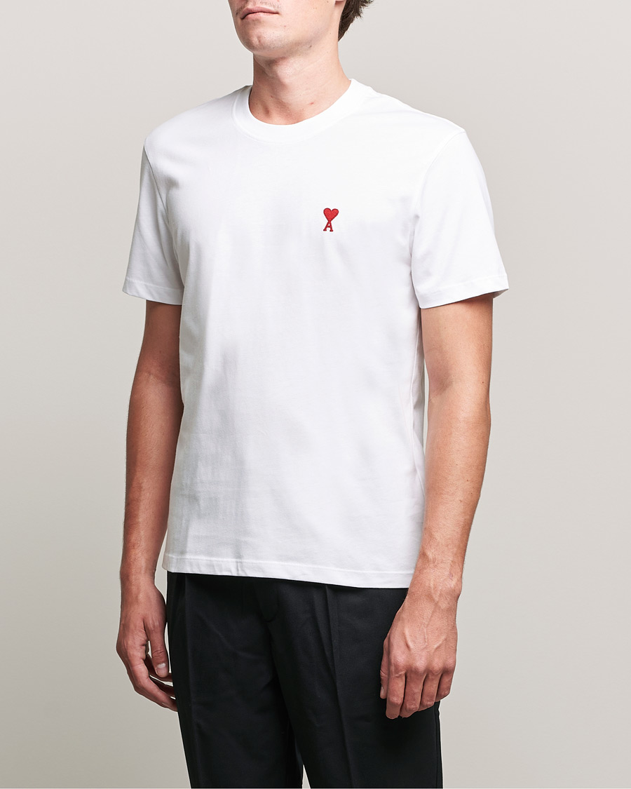 Uomini | T-shirt | AMI | Heart Logo T-Shirt White