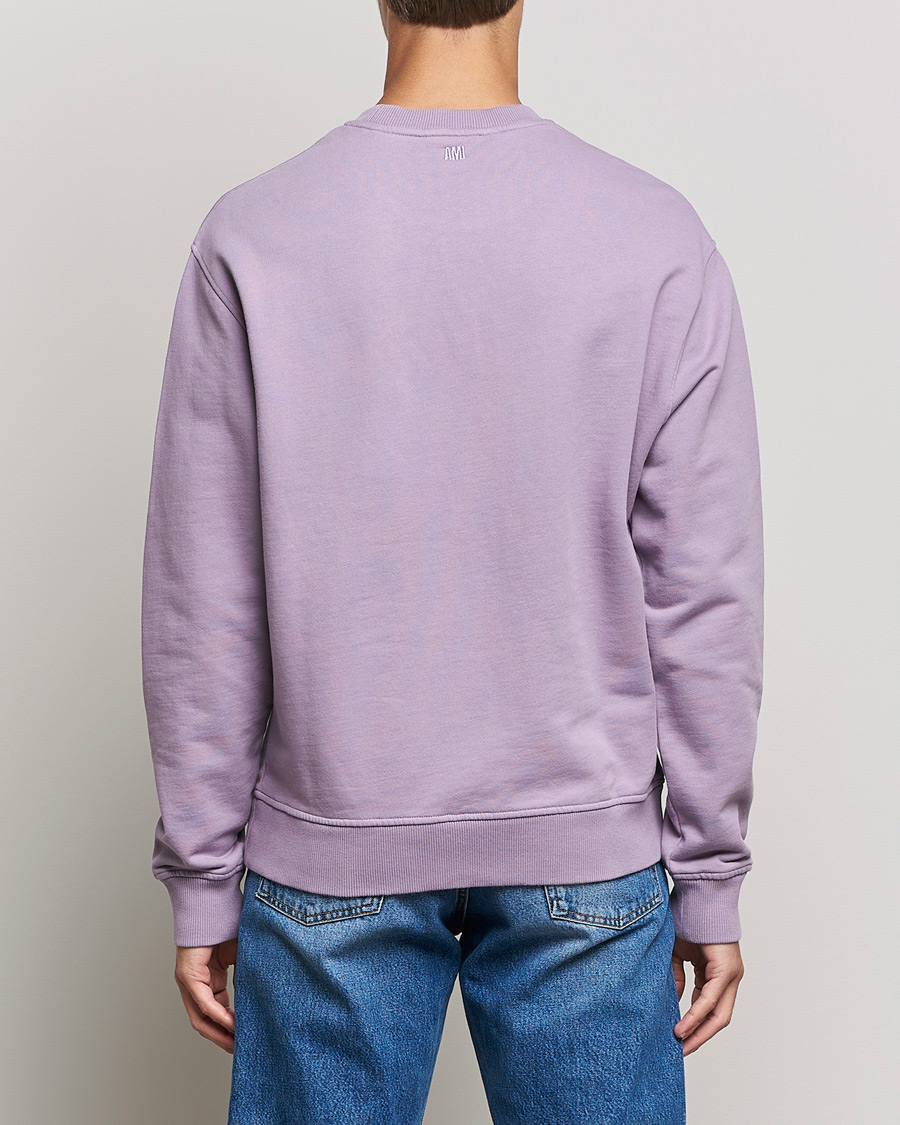 Uomini | Maglieria | AMI | Heart Logo Sweatshirt Washed Purple