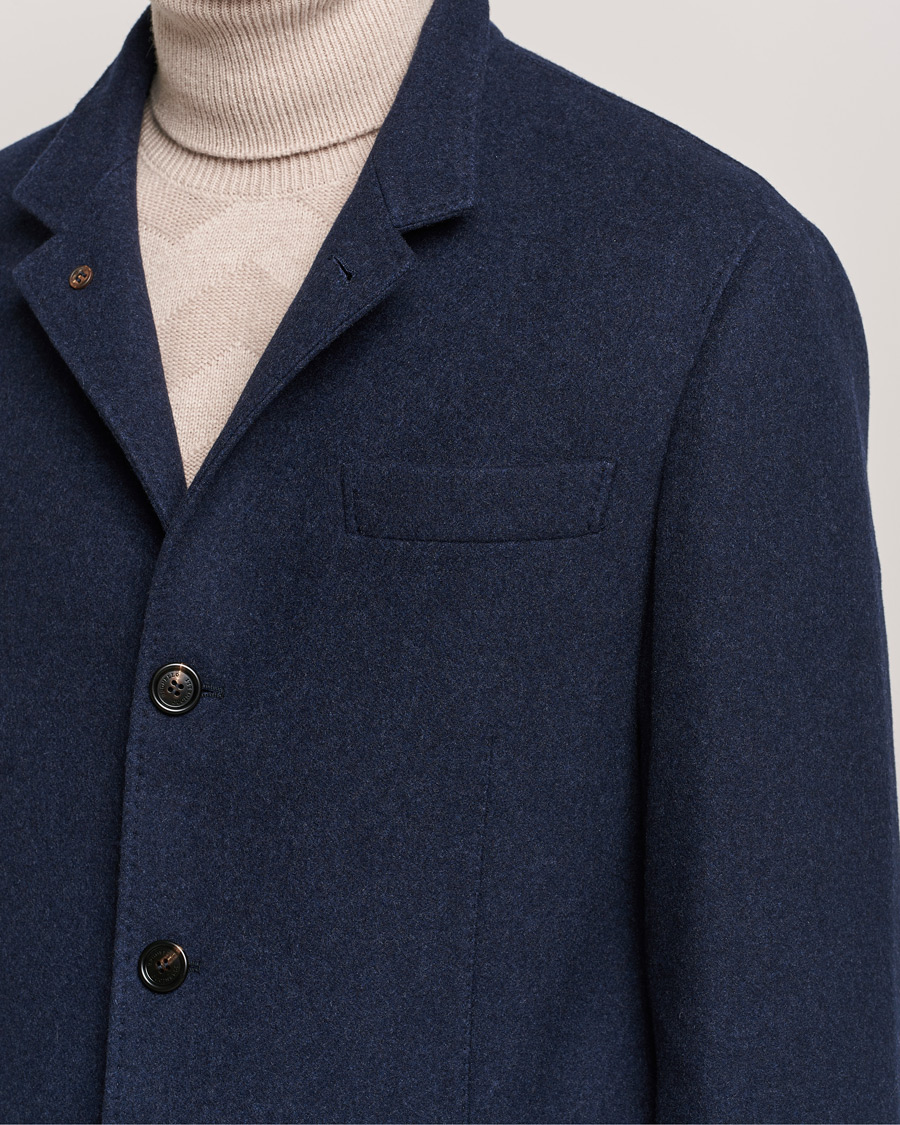 Uomini | Giacche | Brunello Cucinelli | Cashmere City Jacket Dark Blue