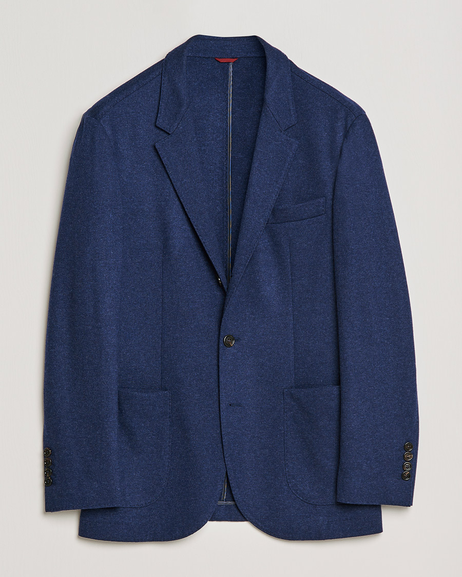 Uomini | Blazers | Brunello Cucinelli | Cashmere Jersey Jacket Dark Blue
