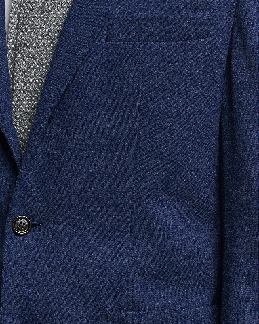 Uomini | Blazers | Brunello Cucinelli | Cashmere Jersey Jacket Dark Blue