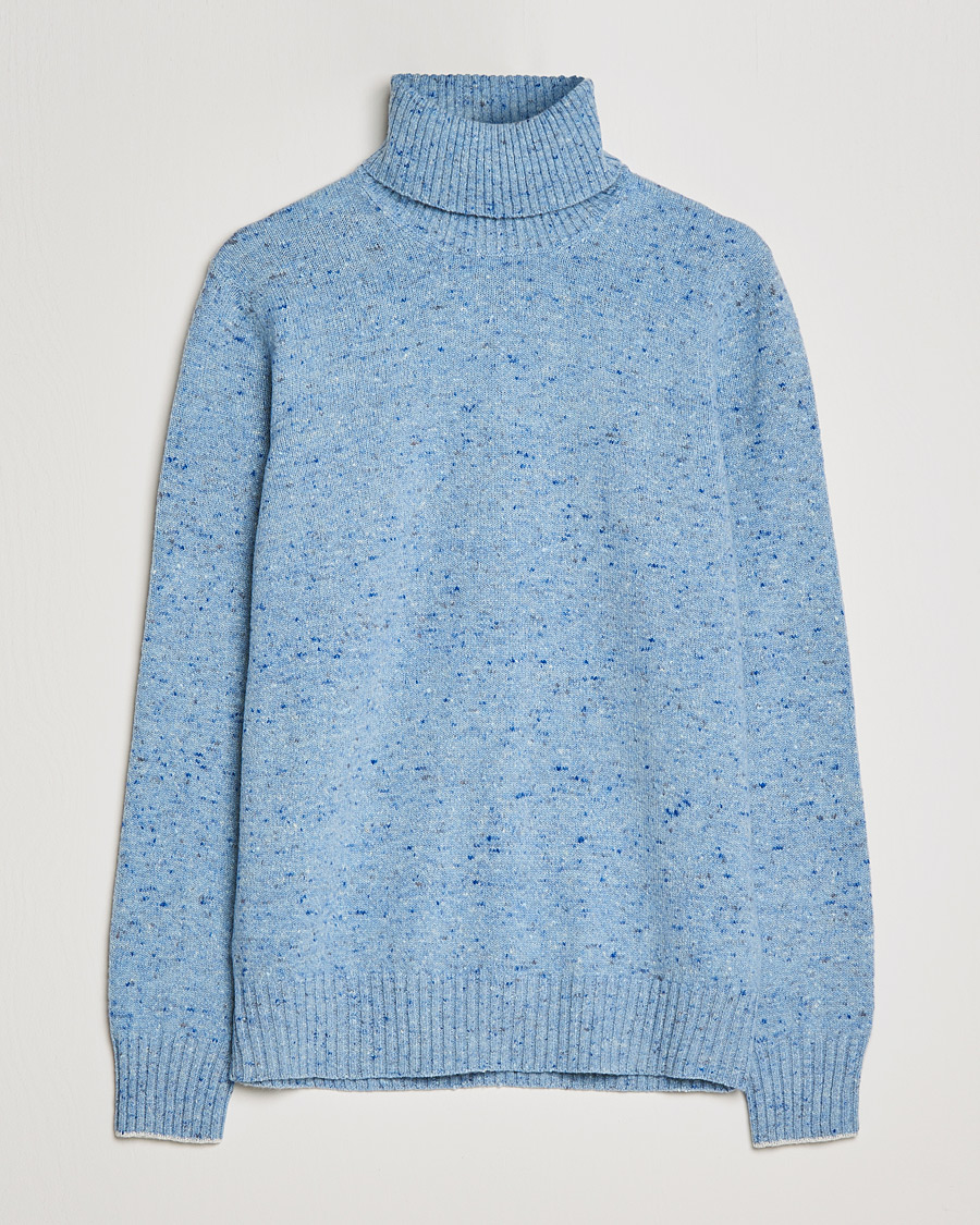 Uomini | Maglieria | Brunello Cucinelli | Cashmere Blend Rollneck Light Blue
