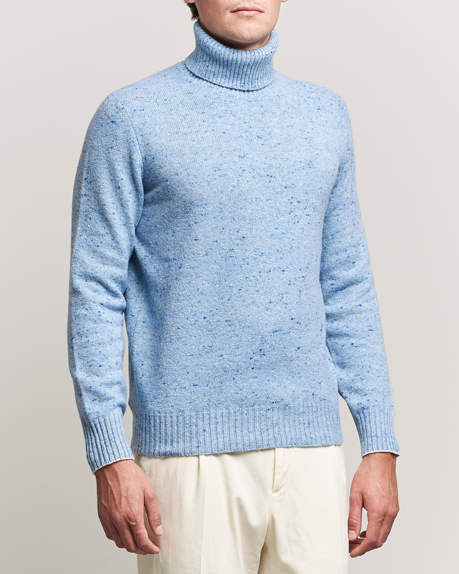 Uomini | Maglieria | Brunello Cucinelli | Cashmere Blend Rollneck Light Blue