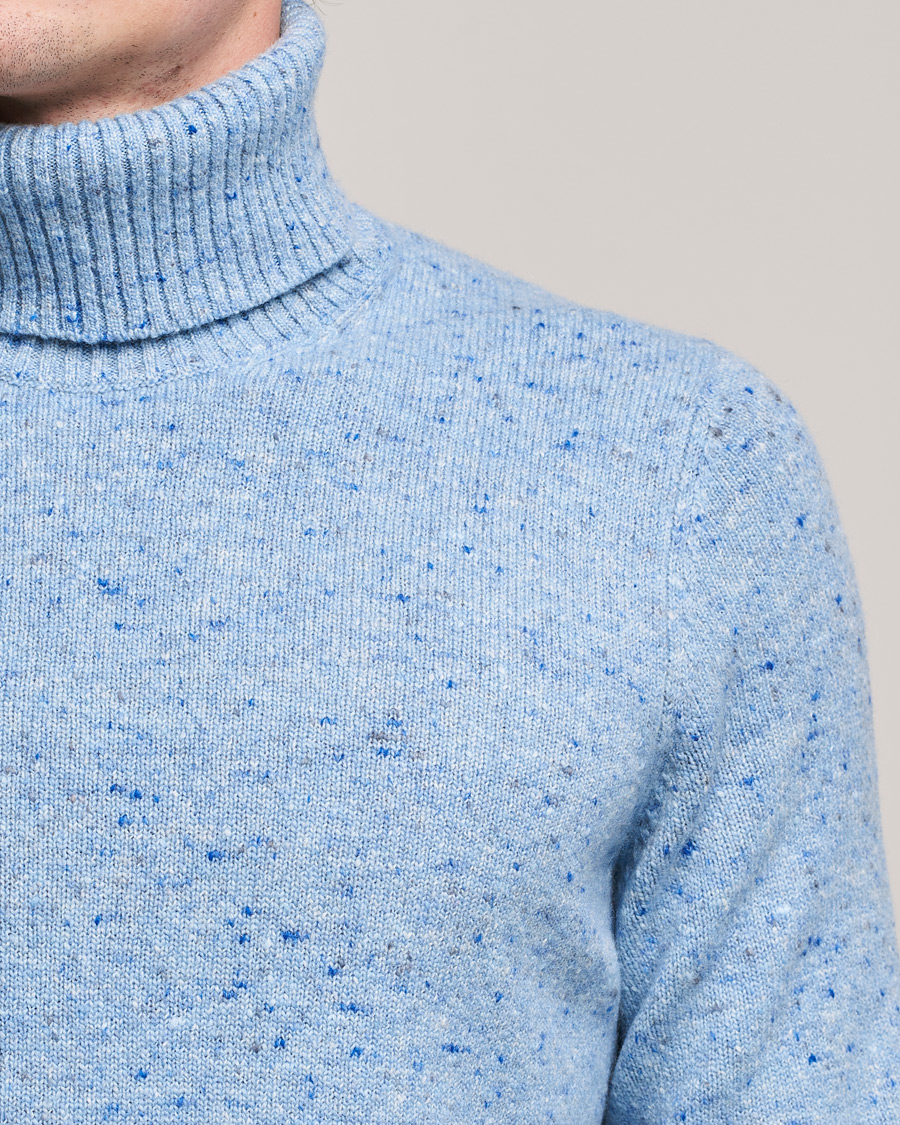 Uomini | Maglieria | Brunello Cucinelli | Cashmere Blend Rollneck Light Blue