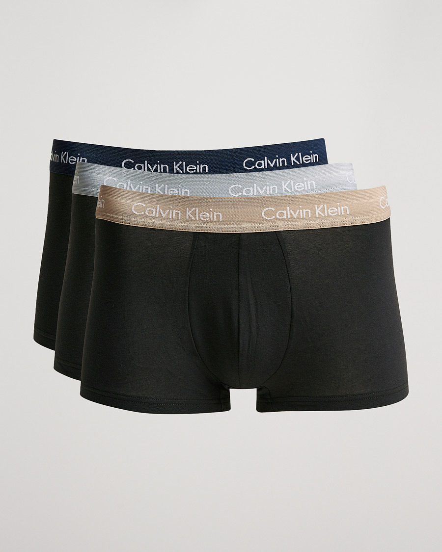 Uomini | Biancheria intima | Calvin Klein | Cotton Stretch 3-Pack Low Rise Trunk Black