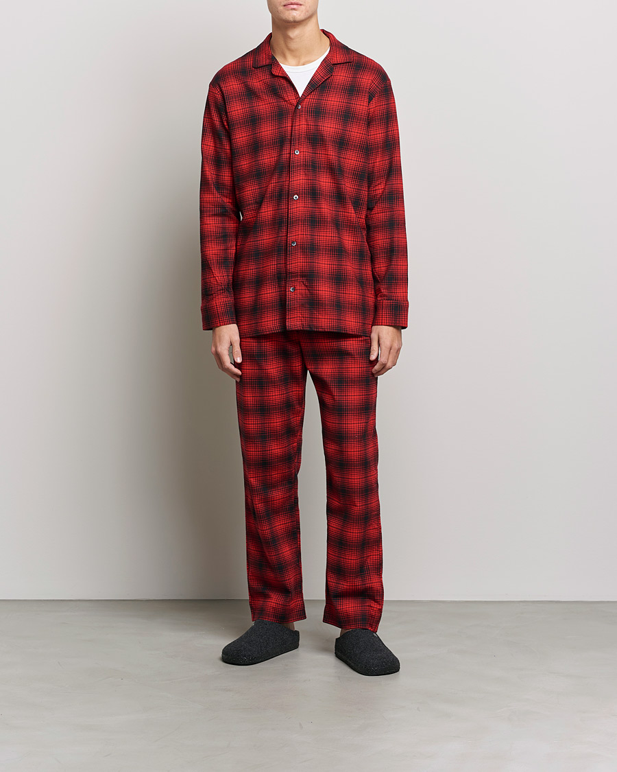 Uomini | Accappatoi & Pigiami | Calvin Klein | Cotton Checked Pyajama Set Red/Black