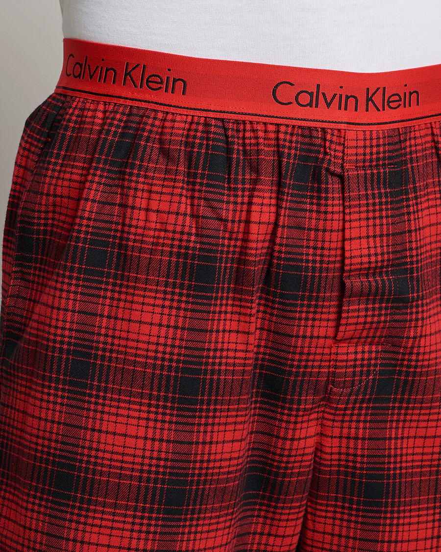Uomini | Accappatoi & Pigiami | Calvin Klein | Cotton Checked Pyajama Set Red/Black