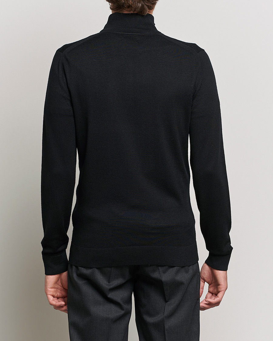 Uomini | Maglieria | Calvin Klein | Superior Wool Half Zip Sweater Black