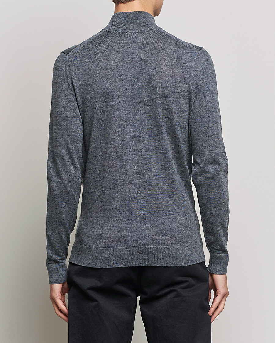 Uomini | Maglieria | Calvin Klein | Superior Wool Full Zip Sweater Dark Grey Heather
