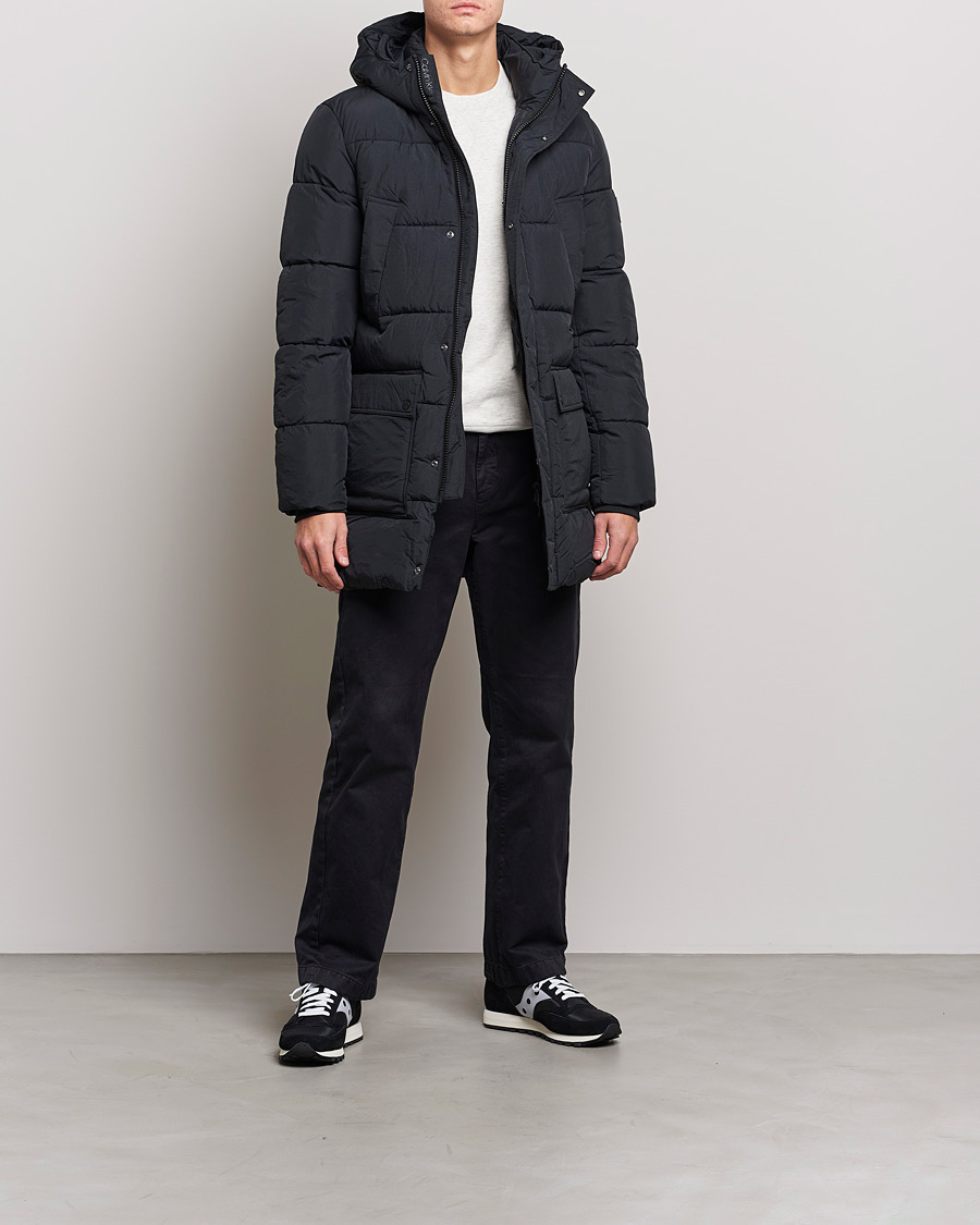Uomini | Giacche | Calvin Klein | Crinkle Nylon Long Puffer Jacker Black