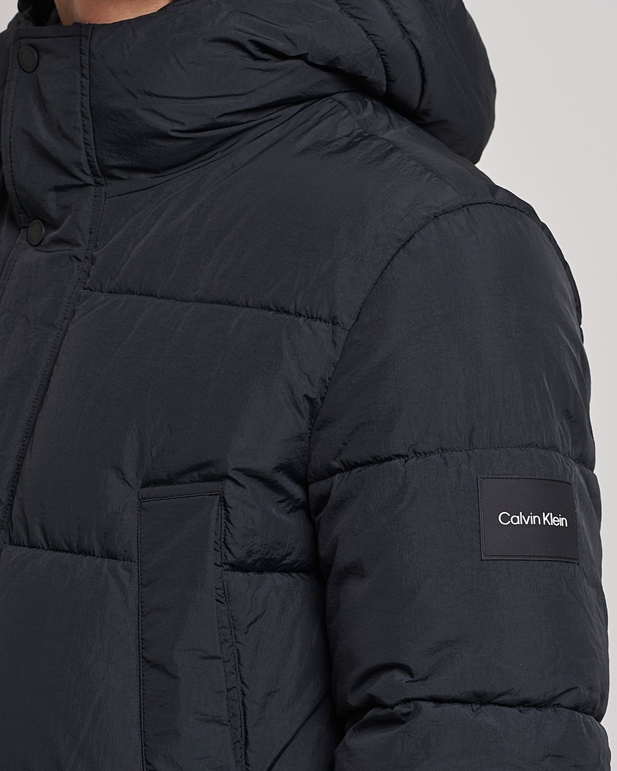 Uomini | Giacche | Calvin Klein | Crinkle Nylon Long Puffer Jacker Black