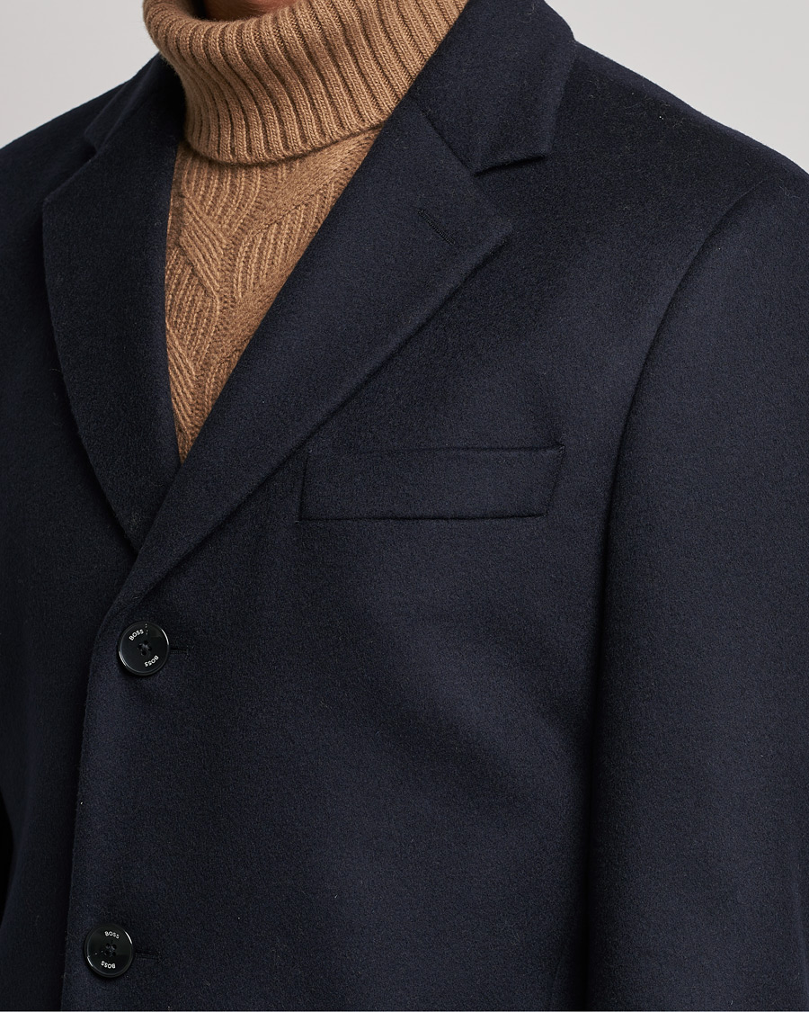 Uomini | Giacche | BOSS BLACK | BOSS Hyde Wool/Cashmere Coat Dark Blue