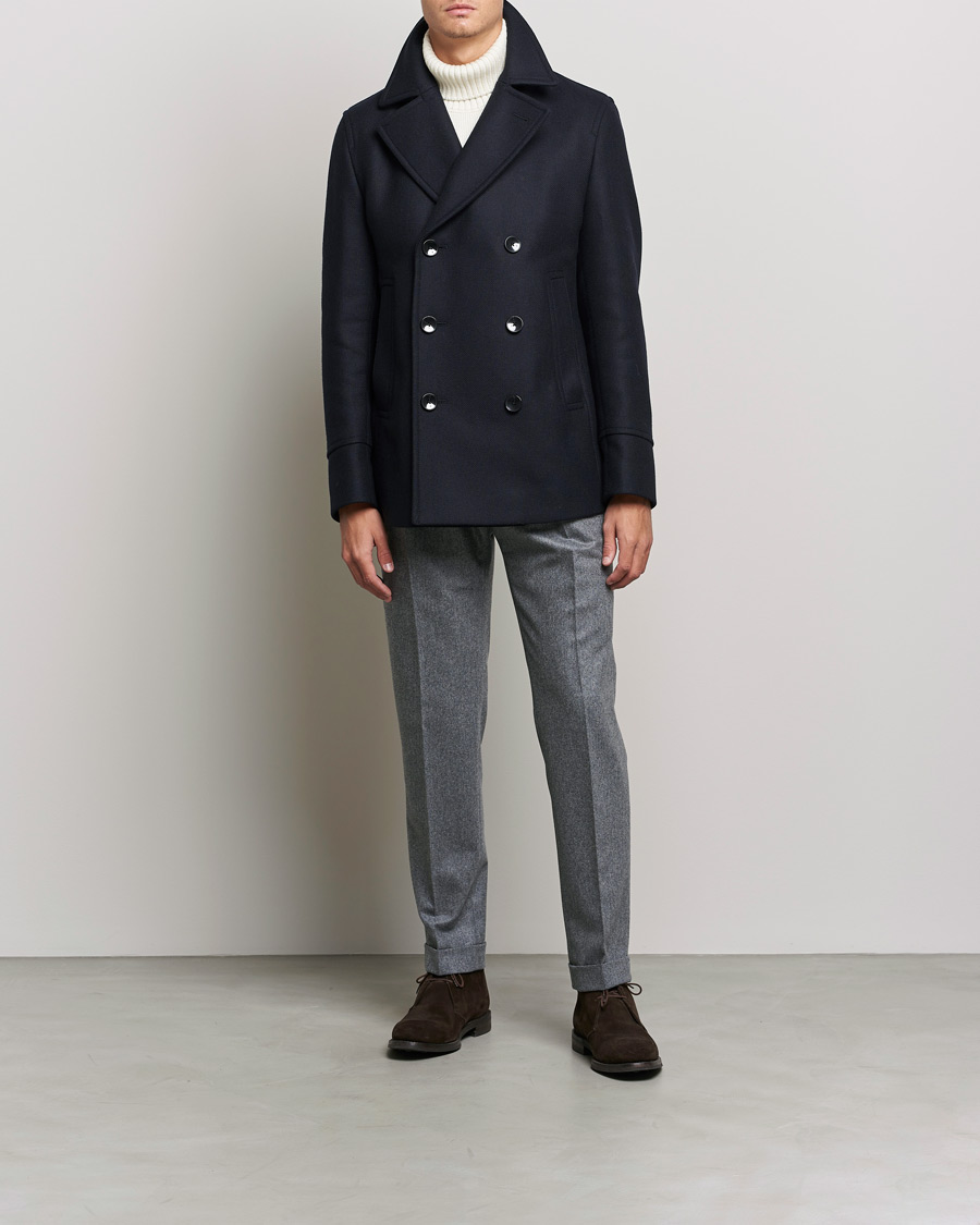 Uomini | Giacche | BOSS BLACK | Hyde Peacoat Dark Blue