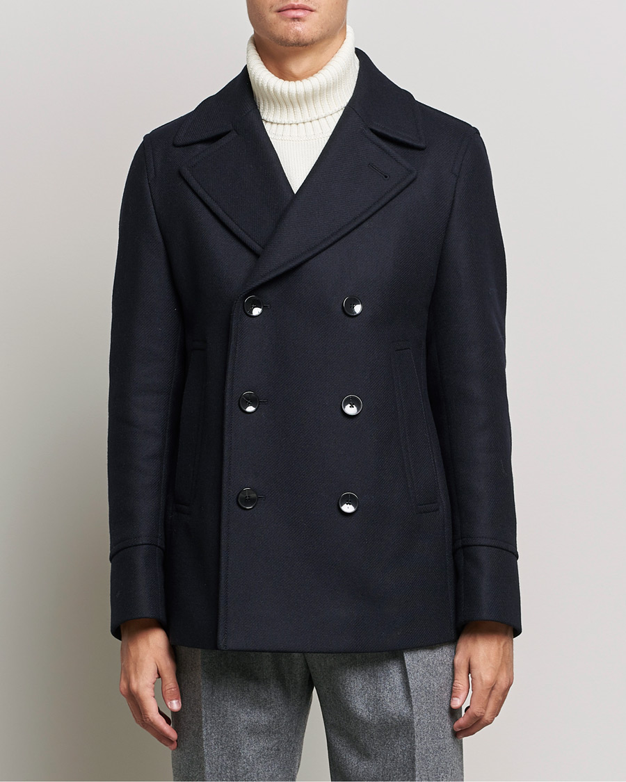 Uomini | Giacche | BOSS BLACK | Hyde Peacoat Dark Blue