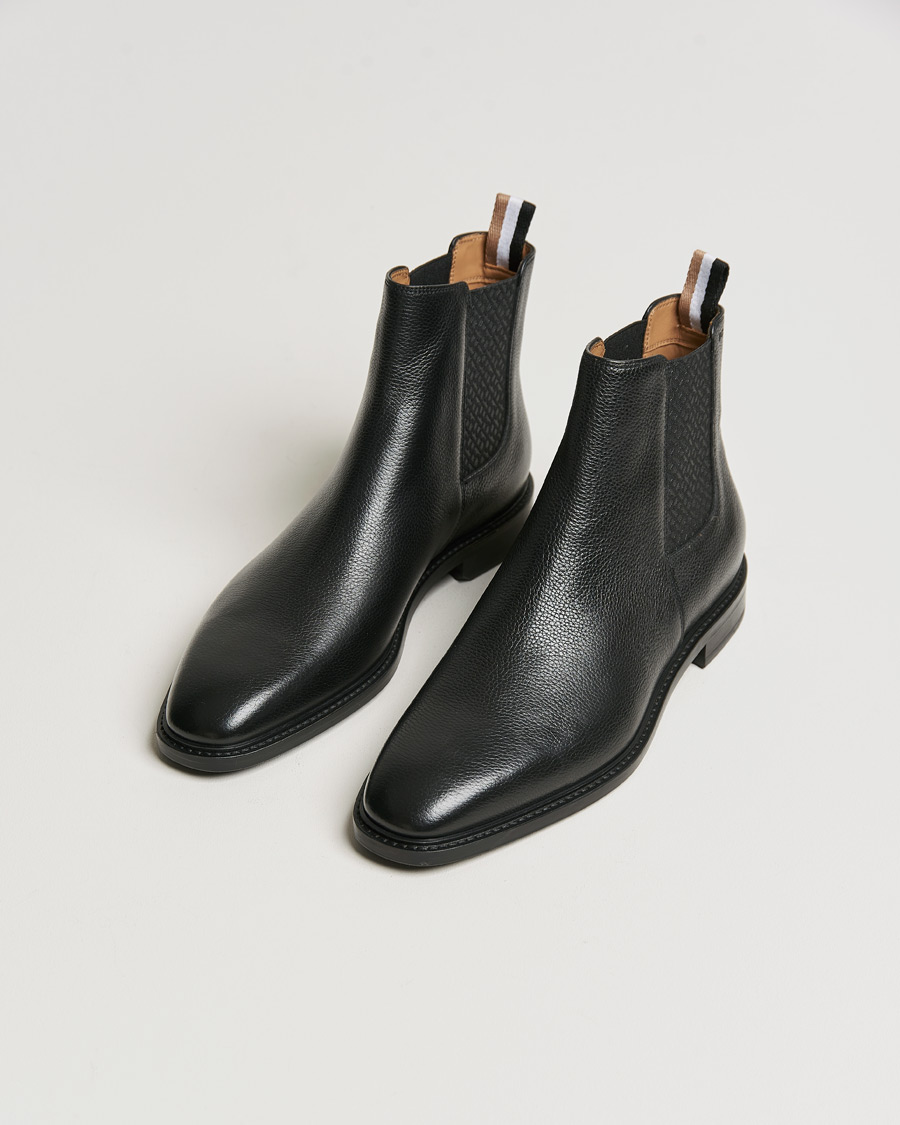 Uomini | BOSS Lisbon Leather Chelsea Boots Black | BOSS BLACK | BOSS Lisbon Leather Chelsea Boots Black