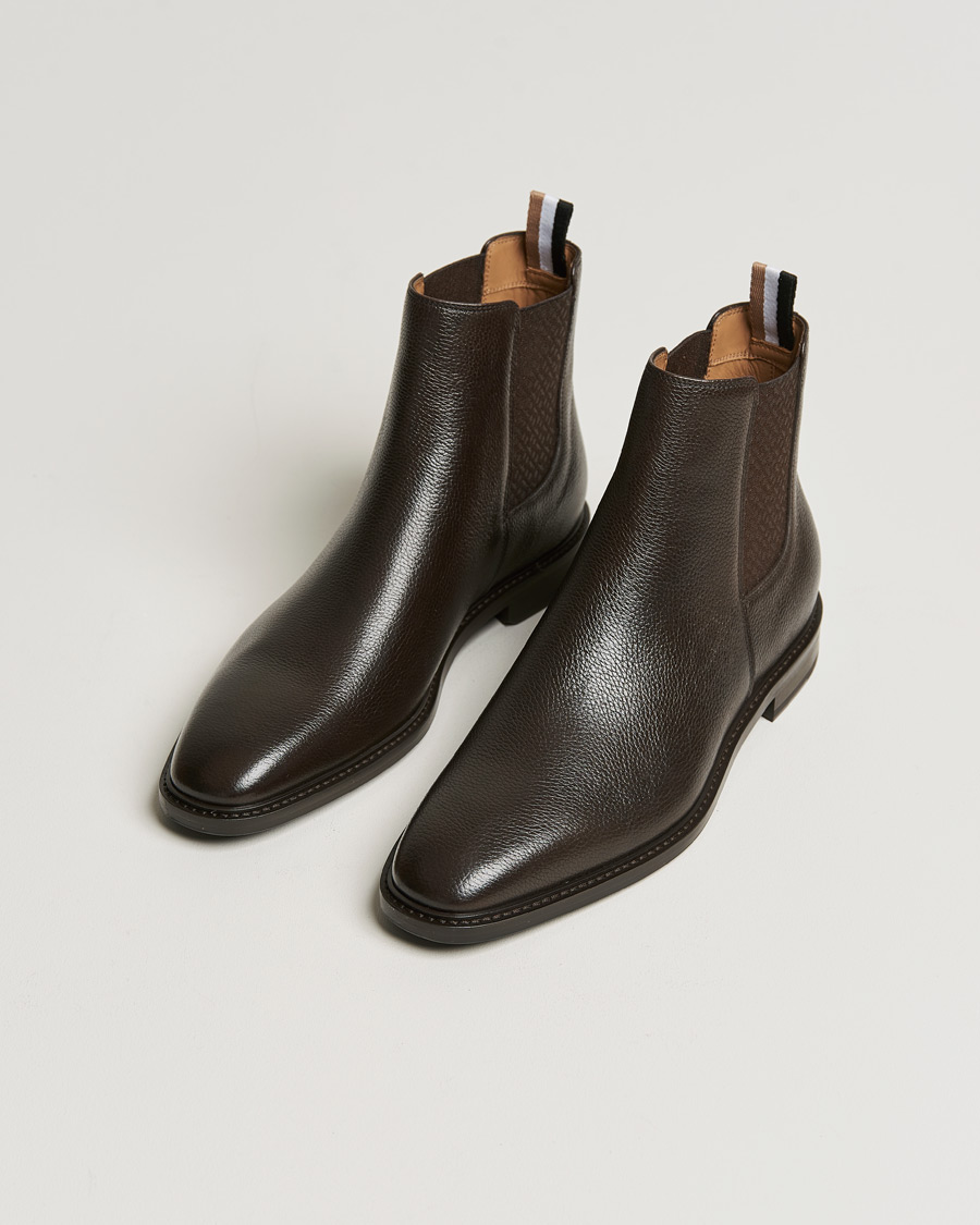 Uomini | BOSS Lisbon Leather Chelsea Boots Dark Brown | BOSS BLACK | BOSS Lisbon Leather Chelsea Boots Dark Brown