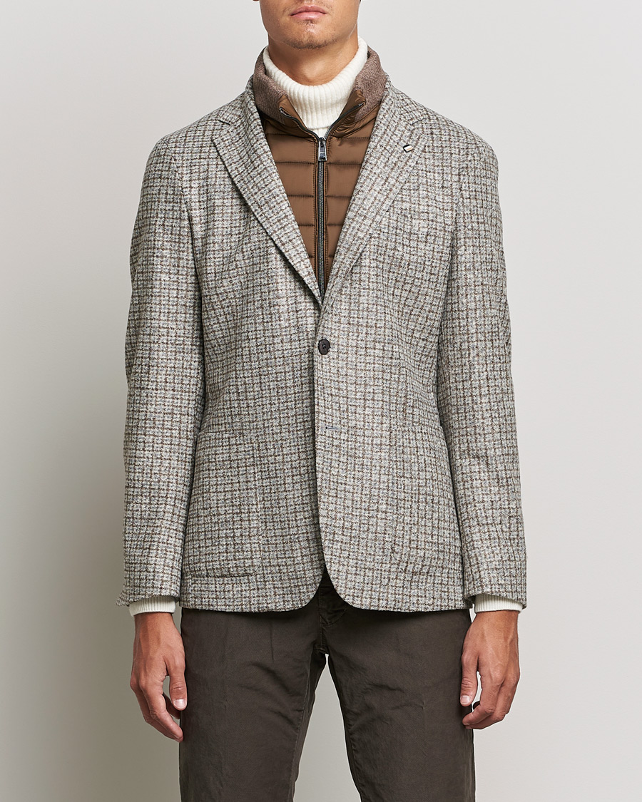 Uomini | Blazers | BOSS BLACK | Hanry Wool Checked Patch Pocket Blazer Silver