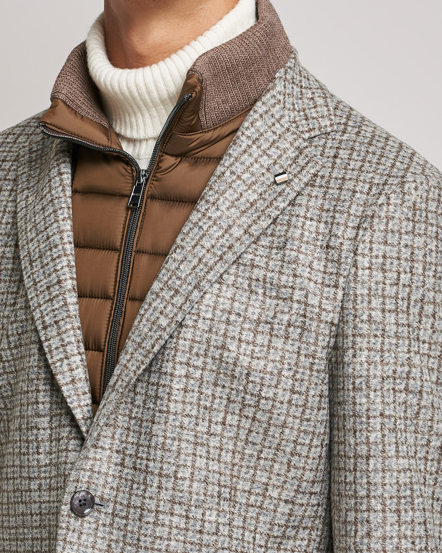 Uomini | Blazers | BOSS BLACK | Hanry Wool Checked Patch Pocket Blazer Silver