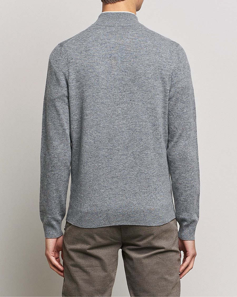 Uomini | Maglieria | BOSS BLACK | Barlo Lambswool Half Zip Silver